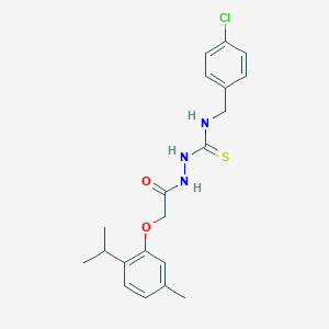 N-(4-chlorobenzyl)-2-[(2-isopropyl-5-methylphenoxy)acetyl]hydrazinecarbothioamide