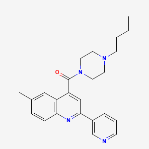 4-(4-BUTYLPIPERAZINE-1-CARBONYL)-6-METHYL-2-(PYRIDIN-3-YL)QUINOLINE