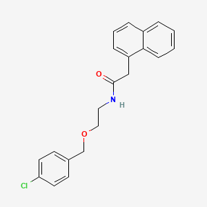 N-[2-[(4-chlorophenyl)methoxy]ethyl]-2-naphthalen-1-ylacetamide