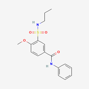 4-methoxy-N-phenyl-3-(propylsulfamoyl)benzamide