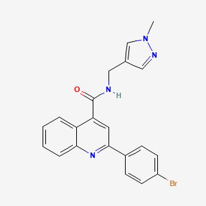 2-(4-bromophenyl)-N-[(1-methyl-1H-pyrazol-4-yl)methyl]-4-quinolinecarboxamide