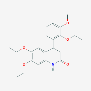 6,7-diethoxy-4-(2-ethoxy-3-methoxyphenyl)-3,4-dihydro-2(1H)-quinolinone