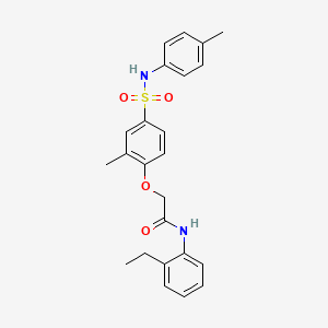 N-(2-ethylphenyl)-2-(2-methyl-4-{[(4-methylphenyl)amino]sulfonyl}phenoxy)acetamide