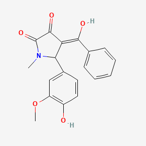 4-benzoyl-3-hydroxy-5-(4-hydroxy-3-methoxyphenyl)-1-methyl-1,5-dihydro-2H-pyrrol-2-one