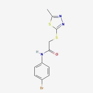 N-(4-bromophenyl)-2-[(5-methyl-1,3,4-thiadiazol-2-yl)sulfanyl]acetamide