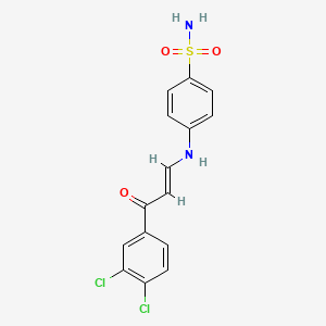 4-[[(E)-3-(3,4-dichlorophenyl)-3-oxoprop-1-enyl]amino]benzenesulfonamide