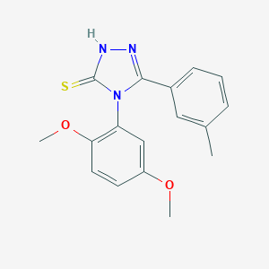 molecular formula C17H17N3O2S B477016 4-(2,5-dimethoxyphenyl)-5-(3-methylphenyl)-4H-1,2,4-triazole-3-thiol CAS No. 488810-57-7