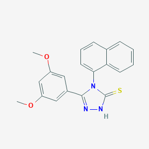 molecular formula C20H17N3O2S B477018 5-(3,5-dimethoxyphenyl)-4-(1-naphthyl)-4H-1,2,4-triazole-3-thiol CAS No. 496787-37-2