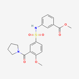 methyl 3-({[4-methoxy-3-(1-pyrrolidinylcarbonyl)phenyl]sulfonyl}amino)benzoate