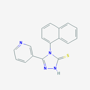 molecular formula C17H12N4S B477019 4-naphthalen-1-yl-3-pyridin-3-yl-1H-1,2,4-triazole-5-thione CAS No. 496787-39-4
