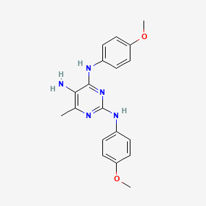 N~2~,N~4~-bis(4-methoxyphenyl)-6-methyl-2,4,5-pyrimidinetriamine