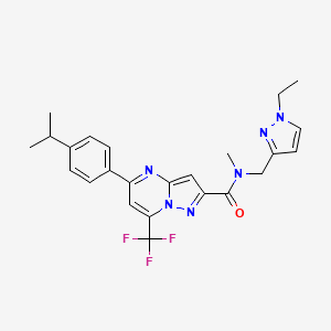 N~2~-[(1-ETHYL-1H-PYRAZOL-3-YL)METHYL]-5-(4-ISOPROPYLPHENYL)-N~2~-METHYL-7-(TRIFLUOROMETHYL)PYRAZOLO[1,5-A]PYRIMIDINE-2-CARBOXAMIDE