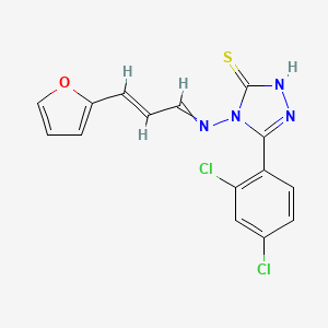 5-(2,4-dichlorophenyl)-4-{[3-(2-furyl)-2-propen-1-ylidene]amino}-4H-1,2,4-triazole-3-thiol