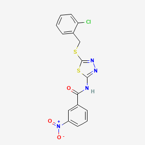 N-(5-{[(2-CHLOROPHENYL)METHYL]SULFANYL}-1,3,4-THIADIAZOL-2-YL)-3-NITROBENZAMIDE