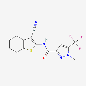 N-(3-cyano-4,5,6,7-tetrahydro-1-benzothiophen-2-yl)-1-methyl-5-(trifluoromethyl)-1H-pyrazole-3-carboxamide