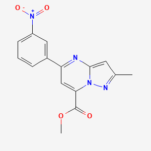 methyl 2-methyl-5-(3-nitrophenyl)pyrazolo[1,5-a]pyrimidine-7-carboxylate