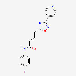 N-(4-Fluorophenyl)-4-[3-(pyridin-4-YL)-1,2,4-oxadiazol-5-YL]butanamide