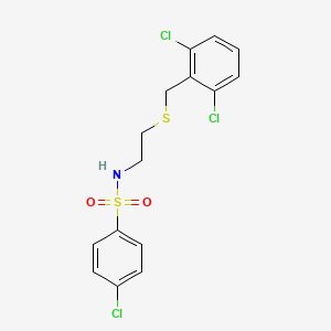 4-chloro-N-{2-[(2,6-dichlorobenzyl)thio]ethyl}benzenesulfonamide