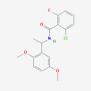 2-chloro-N-[1-(2,5-dimethoxyphenyl)ethyl]-6-fluorobenzamide