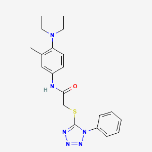 N-[4-(diethylamino)-3-methylphenyl]-2-[(1-phenyl-1H-tetrazol-5-yl)thio]acetamide