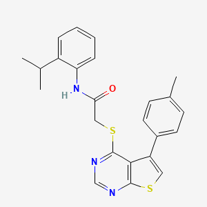 N-(2-isopropylphenyl)-2-{[5-(4-methylphenyl)thieno[2,3-d]pyrimidin-4-yl]thio}acetamide