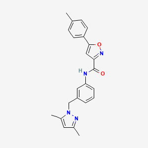 N-{3-[(3,5-dimethyl-1H-pyrazol-1-yl)methyl]phenyl}-5-(4-methylphenyl)-3-isoxazolecarboxamide