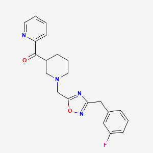 (1-{[3-(3-fluorobenzyl)-1,2,4-oxadiazol-5-yl]methyl}-3-piperidinyl)(2-pyridinyl)methanone