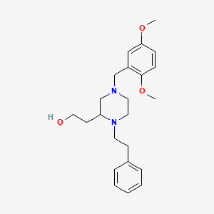 molecular formula C23H32N2O3 B4770425 2-[4-(2,5-dimethoxybenzyl)-1-(2-phenylethyl)-2-piperazinyl]ethanol 