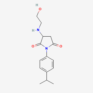 molecular formula C15H20N2O3 B4770433 3-[(2-hydroxyethyl)amino]-1-(4-isopropylphenyl)-2,5-pyrrolidinedione 