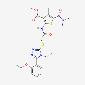 methyl 5-[(dimethylamino)carbonyl]-2-[({[5-(2-ethoxyphenyl)-4-ethyl-4H-1,2,4-triazol-3-yl]thio}acetyl)amino]-4-methyl-3-thiophenecarboxylate