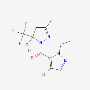 1-[(4-chloro-1-ethyl-1H-pyrazol-5-yl)carbonyl]-3-methyl-5-(trifluoromethyl)-4,5-dihydro-1H-pyrazol-5-ol