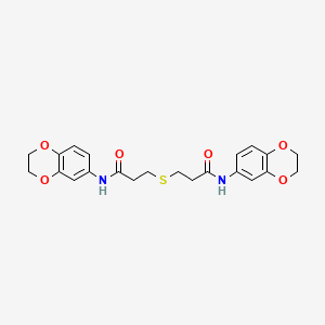 molecular formula C22H24N2O6S B4770486 3,3'-thiobis[N-(2,3-dihydro-1,4-benzodioxin-6-yl)propanamide] 