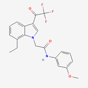 molecular formula C21H19F3N2O3 B4770505 2-[7-ethyl-3-(trifluoroacetyl)-1H-indol-1-yl]-N-(3-methoxyphenyl)acetamide 