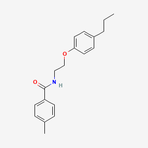 molecular formula C19H23NO2 B4770515 4-methyl-N-[2-(4-propylphenoxy)ethyl]benzamide 