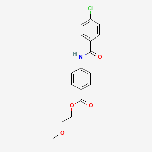 molecular formula C17H16ClNO4 B4770517 2-methoxyethyl 4-[(4-chlorobenzoyl)amino]benzoate 