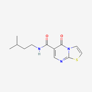 molecular formula C12H15N3O2S B4770538 N-(3-methylbutyl)-5-oxo-5H-[1,3]thiazolo[3,2-a]pyrimidine-6-carboxamide 