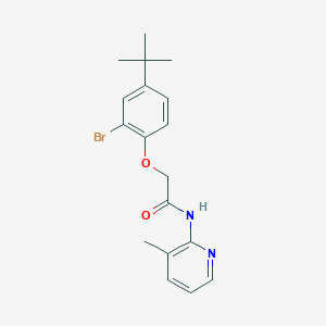 molecular formula C18H21BrN2O2 B4770539 2-(2-bromo-4-tert-butylphenoxy)-N-(3-methyl-2-pyridinyl)acetamide 