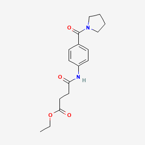 ethyl 4-oxo-4-{[4-(1-pyrrolidinylcarbonyl)phenyl]amino}butanoate