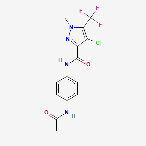 N-[4-(acetylamino)phenyl]-4-chloro-1-methyl-5-(trifluoromethyl)-1H-pyrazole-3-carboxamide