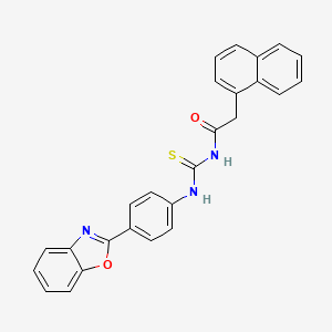 N-({[4-(1,3-benzoxazol-2-yl)phenyl]amino}carbonothioyl)-2-(1-naphthyl)acetamide