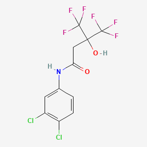 molecular formula C11H7Cl2F6NO2 B4770627 N-(3,4-dichlorophenyl)-4,4,4-trifluoro-3-hydroxy-3-(trifluoromethyl)butanamide 