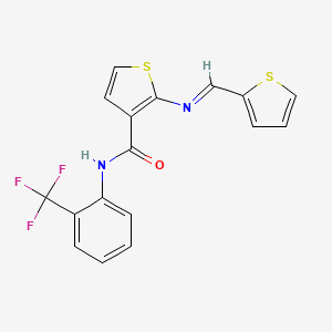 2-[(2-thienylmethylene)amino]-N-[2-(trifluoromethyl)phenyl]-3-thiophenecarboxamide