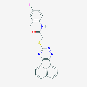 molecular formula C22H15IN4OS B477065 2-(acenaphtho[1,2-e][1,2,4]triazin-9-ylsulfanyl)-N-(4-iodo-2-methylphenyl)acetamide CAS No. 488797-00-8