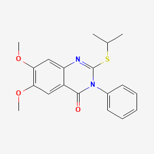 2-(isopropylthio)-6,7-dimethoxy-3-phenyl-4(3H)-quinazolinone