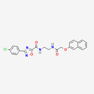 3-(4-chlorophenyl)-N-(2-{[(2-naphthyloxy)acetyl]amino}ethyl)-1,2,4-oxadiazole-5-carboxamide