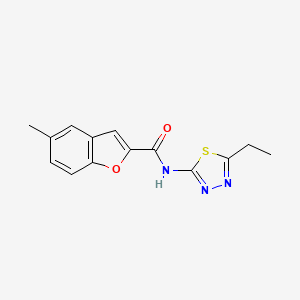 N-(5-ethyl-1,3,4-thiadiazol-2-yl)-5-methyl-1-benzofuran-2-carboxamide