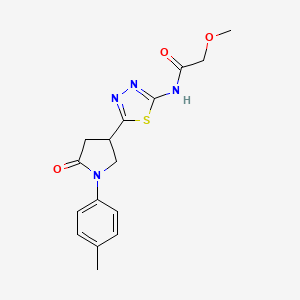 2-methoxy-N-{5-[1-(4-methylphenyl)-5-oxo-3-pyrrolidinyl]-1,3,4-thiadiazol-2-yl}acetamide