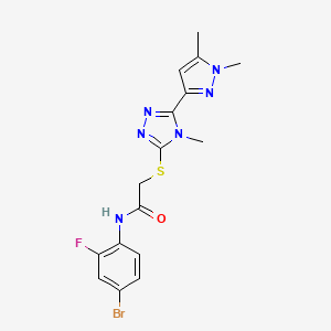 N-(4-bromo-2-fluorophenyl)-2-{[5-(1,5-dimethyl-1H-pyrazol-3-yl)-4-methyl-4H-1,2,4-triazol-3-yl]thio}acetamide