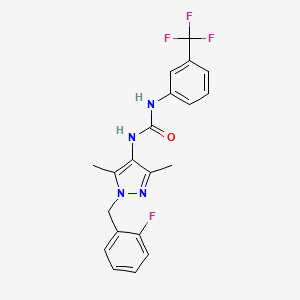 N-[1-(2-fluorobenzyl)-3,5-dimethyl-1H-pyrazol-4-yl]-N'-[3-(trifluoromethyl)phenyl]urea