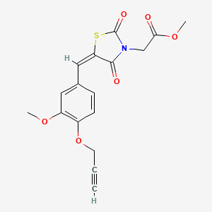 methyl {5-[3-methoxy-4-(2-propyn-1-yloxy)benzylidene]-2,4-dioxo-1,3-thiazolidin-3-yl}acetate